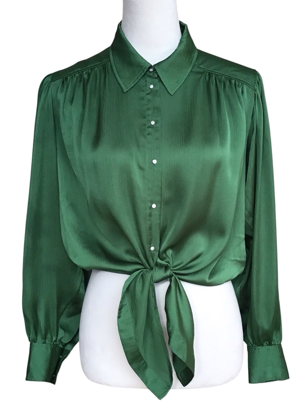 Ba&Sh Féria Tie Shirt in Vert - Picture 9 of 11